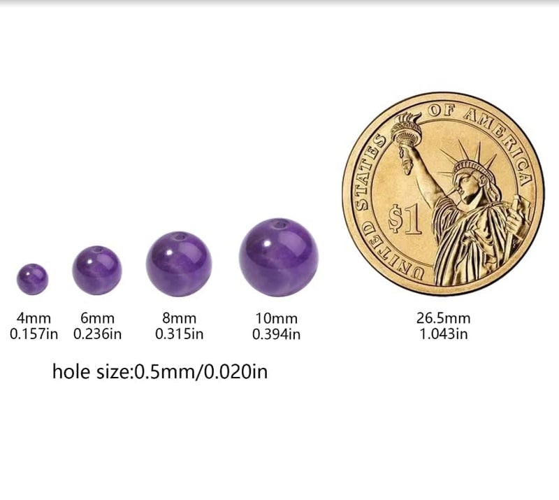 Yochus 45pcs Spider Web Beadsï¼Œ8mm Healing Power Natural Stone Round Loose Beads for Jewelry Making Earring Necklace DIY Crafts - Image 2
